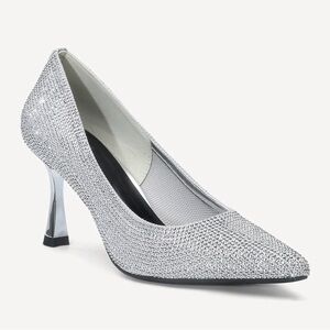 Elegant Silver Women's Heels